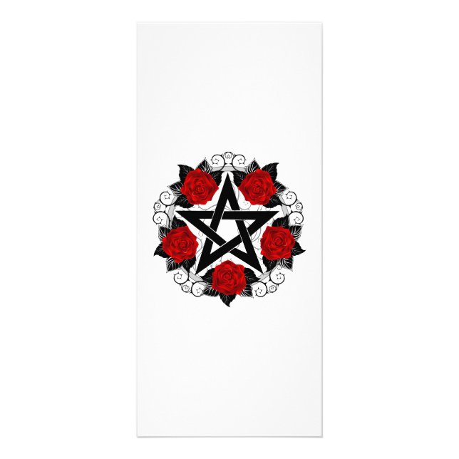 Pentagramm mit Rote Rosen Werbekarte (Vorne)