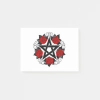 Pentagramm mit roten Rosen