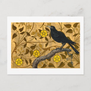Pentagramm Raven Postkarte