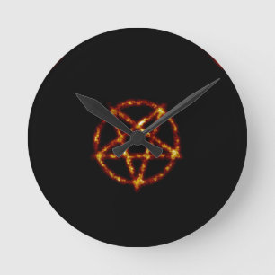Pentagramm Runde Wanduhr