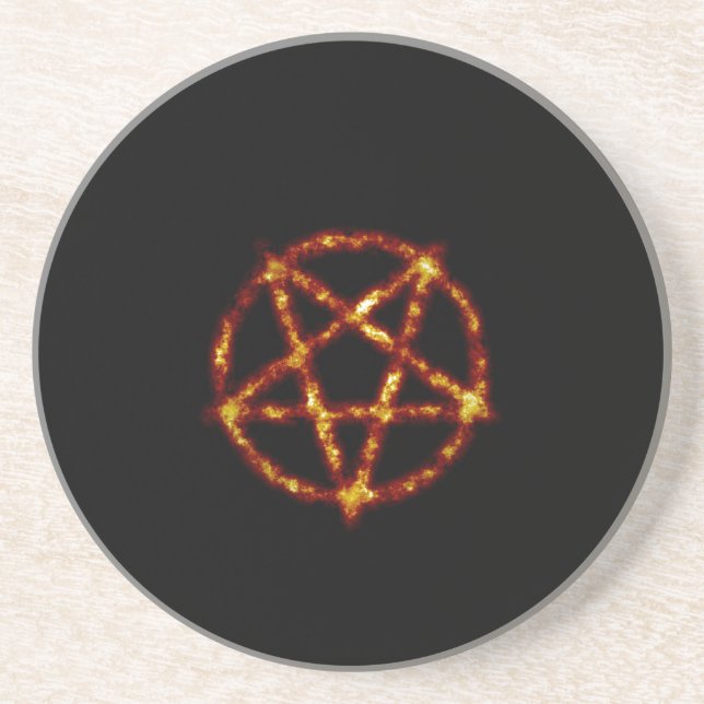 Pentagramm Sandstein Untersetzer (Vorne)