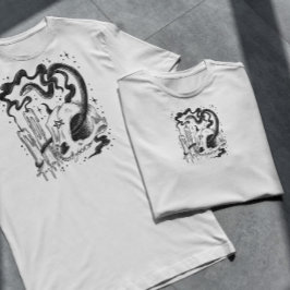 Pentagramm Schädel und Schlange T-Shirt