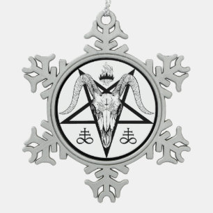 Pentagramm Schneeflocken Zinn-Ornament