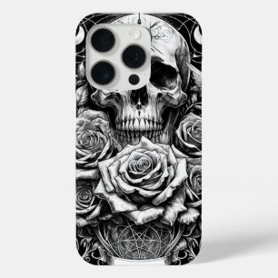 Pentagramm Skeletts Skull & Rose Tarot Art Case-Mate iPhone Hülle