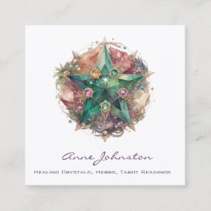 Pentagramm Square Business Card Quadratische Visitenkarte