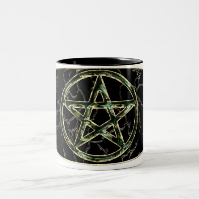 Pentagramm-Trinkbehälter Zweifarbige Tasse (Mittel)