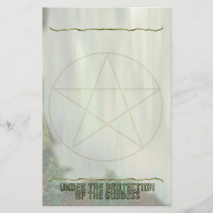 Pentagramm unter dem Schutz der Göttin Briefpapier
