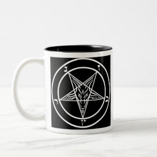Pentagramm von Baphomet Zweifarbige Tasse