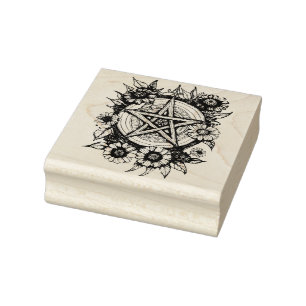 Pentagramm Zinnia Blume Art Blume Heide Gummistempel