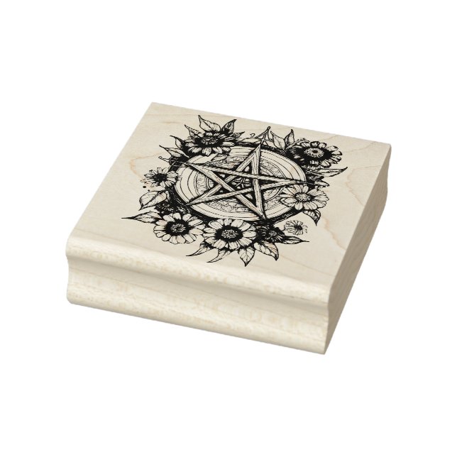 Pentagramm Zinnia Blume Art Blume Heide Gummistempel (Stempel)
