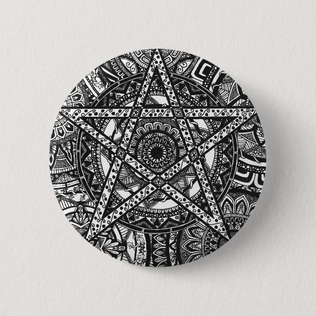 Pentagrammandala-Abzeichen Button (Vorderseite)