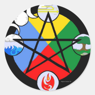 Pentagrammaufkleber Runder Aufkleber