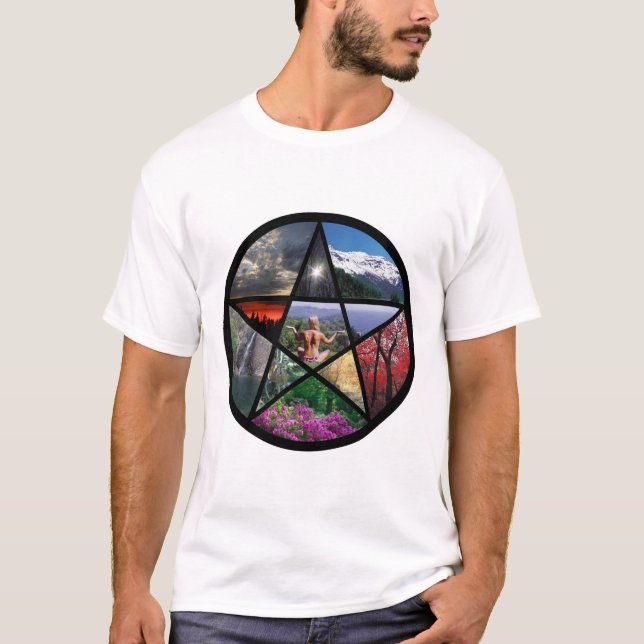 Pentagrammcollage T-Shirt (Vorderseite)