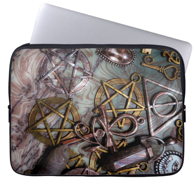 Pentagramme Laptopschutzhülle (Vorderseite)