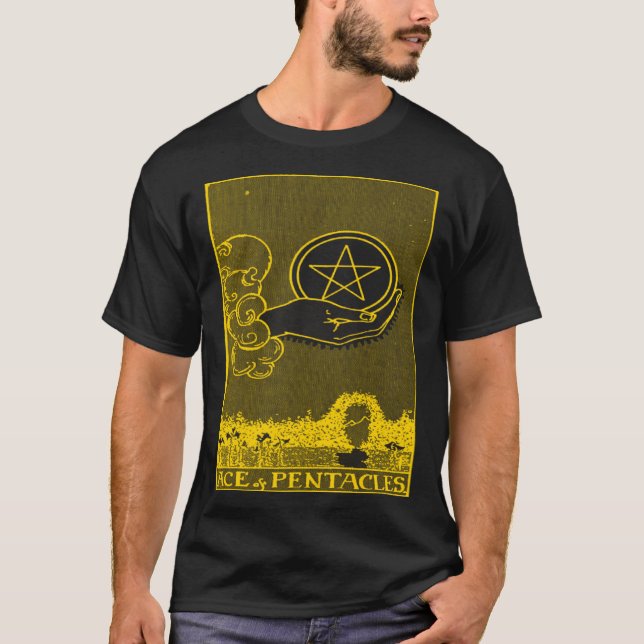 PENTAGRAMME zur Vintagen TAROT-KARTE T-Shirt (Vorderseite)
