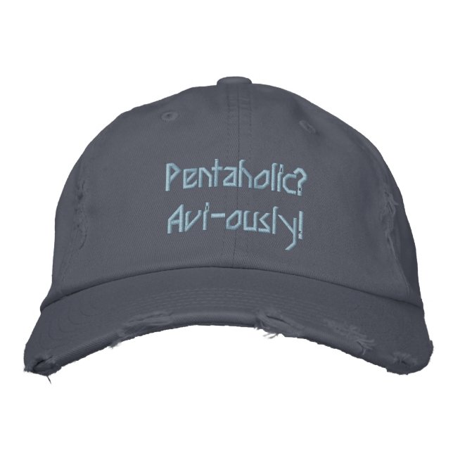 Pentaholisch? Avi-ös! Bestickte Kappe (Vorderseite)