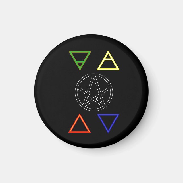 Pentakel und Elemente Magnet (Vorne)