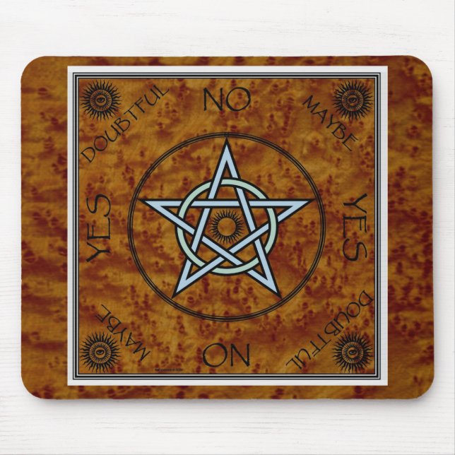 Pentangle Pentagram-Hexerei-WeissagungDowsing Mousepad (Vorne)