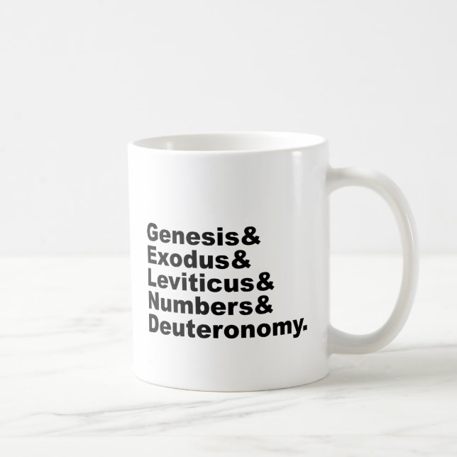 Pentateuch| Genesis Exodus Leviticus Numbers ... Kaffeetasse (Rechts)