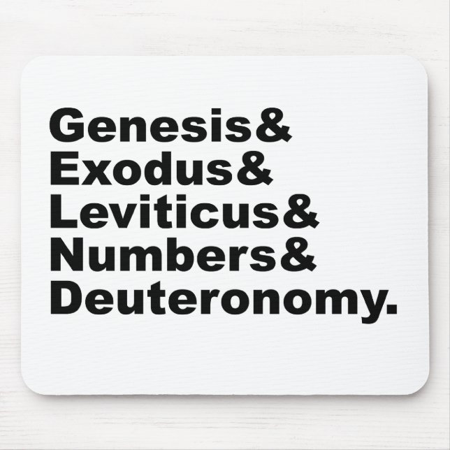 Pentateuch | Genesis Exodus Levitikus Numeri... Mousepad (Vorne)