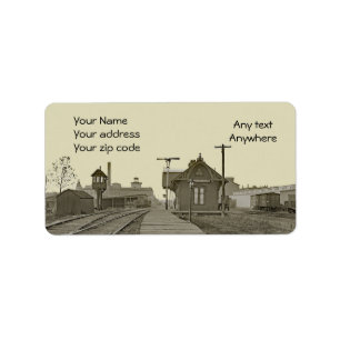 PENTERSVILLE ILLINOIS EISENBAHNBAHN 1890 ADRESSAUFKLEBER