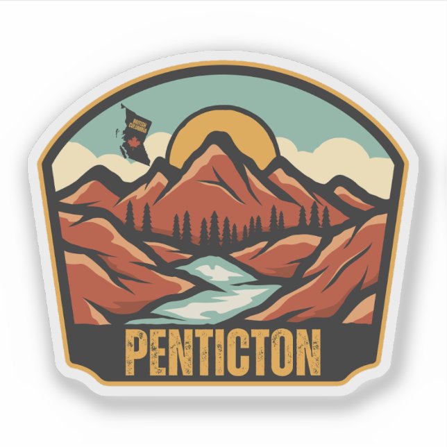 Penticton, British Columbia Aufkleber (Vorderseite)