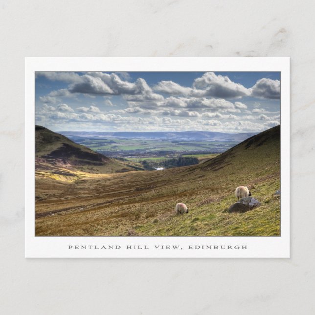 Pentland Hill View, Edinburgh Postkarte (Vorderseite)