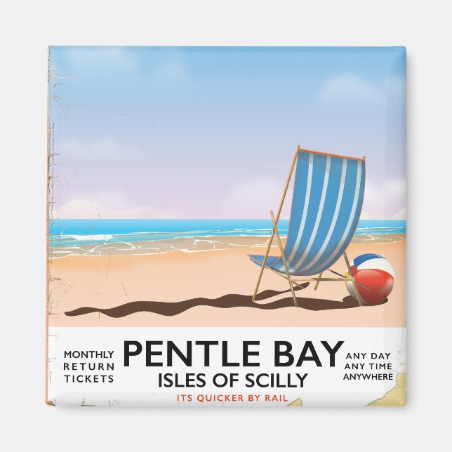 Pentle Bay Isles of Scilly Reiseplakat Magnet (Vorne)