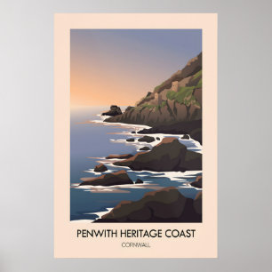 Penwith Heritage Coast Cornwall Reiseplakat Poster