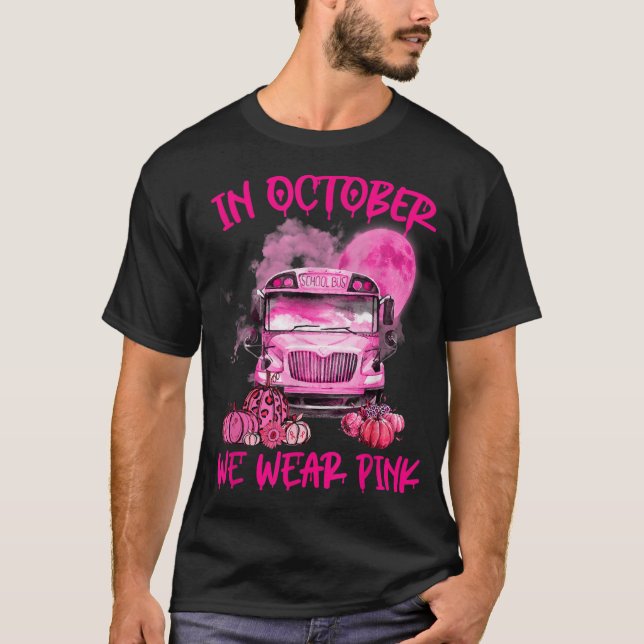Peny School Bus Driver Leopard Breast Cancer Aware T-Shirt (Vorderseite)