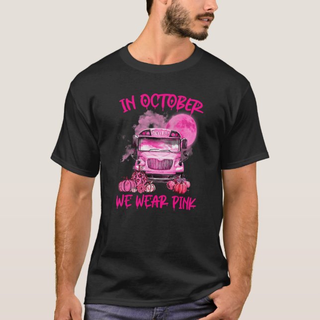 Peny School Bus Driver Leopard Breast Cancer Aware T-Shirt (Vorderseite)