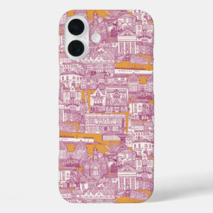 Penzance toile Fuchsia clementine iPhone 16 Plus Hülle