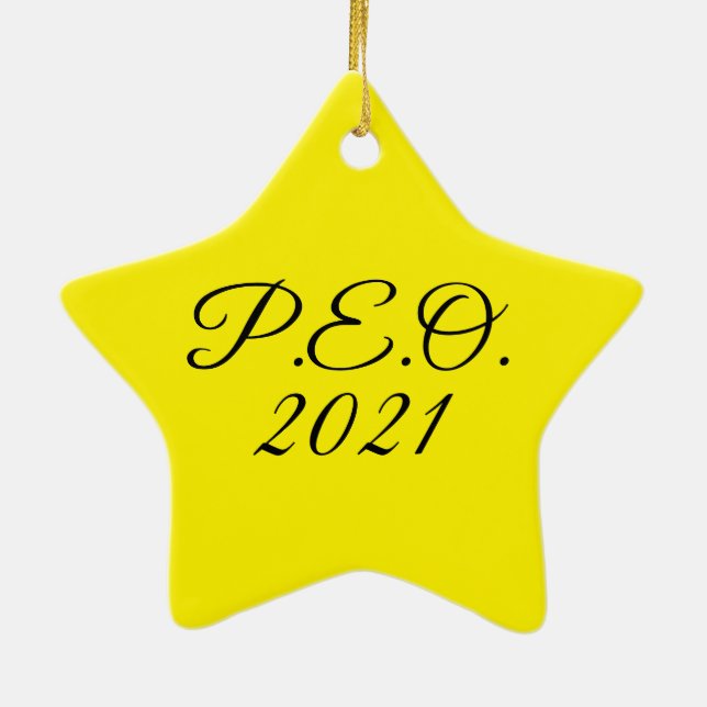 PEO-Star-Ornament 2021 Keramik Ornament (Hinten)