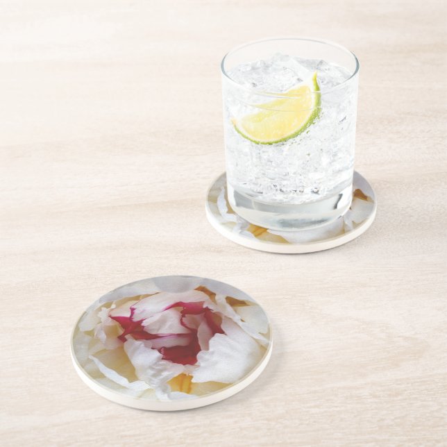 Peonblätter Getränkeuntersetzer (Seite)