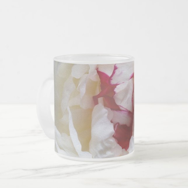 Peonblätter Mattglastasse (Vorderseite Links)