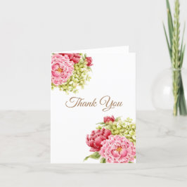 Peongea und Hydrangea Vielen Dank, leere geklappte Ankündigung