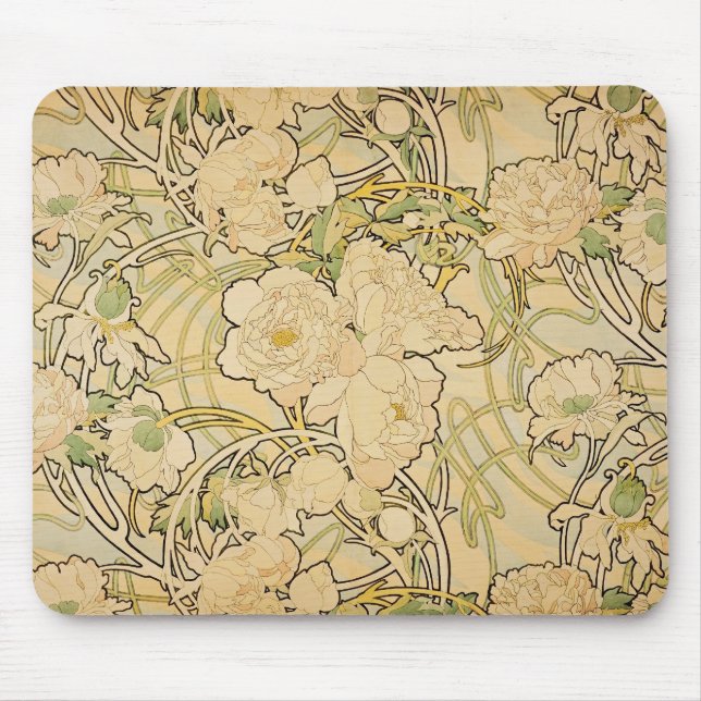 Peonies 1897 mousepad (Vorne)