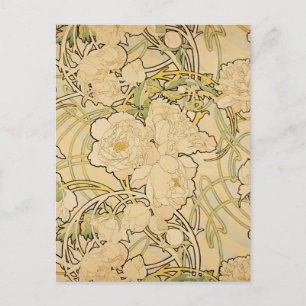 Peonies 1897 postkarte
