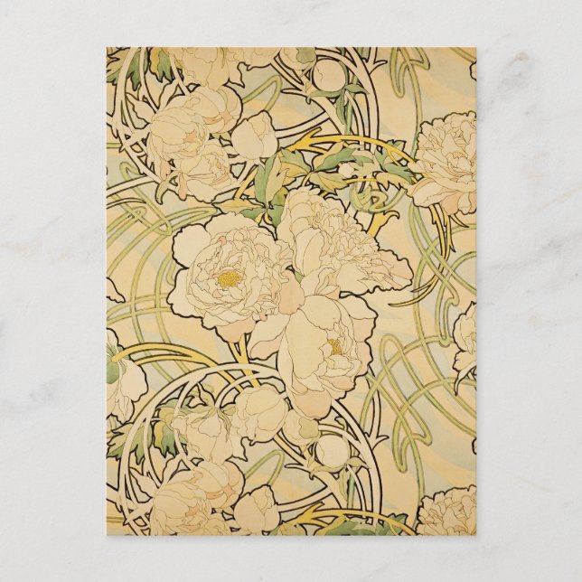 Peonies 1897 postkarte (Vorderseite)