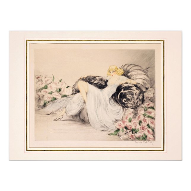 Peonies, 1935 von Louis Icart Fotodruck (Vorne)