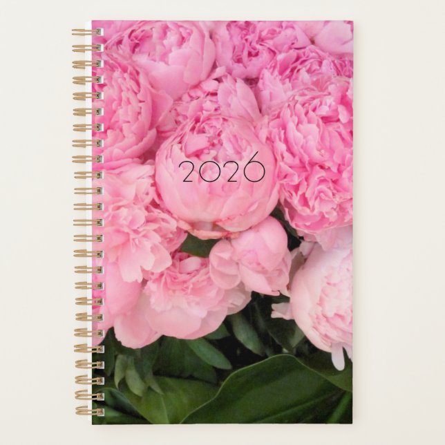 Peonies at the Plaza 2026 Planner Planer (Vorderseite)