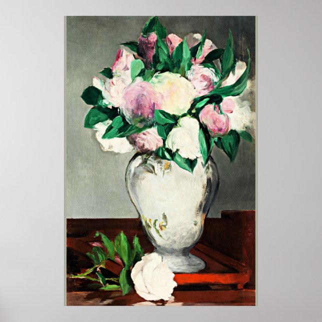 Peonies, berühmtes Gemälde von Edouard Manet Poster (Vorne)