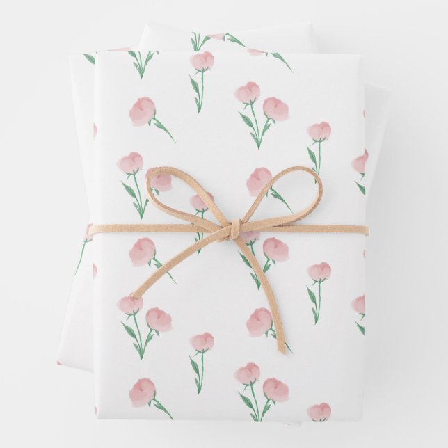 Peonies bitte Geschenkwrap Geschenkpapier Set (Beispiel)