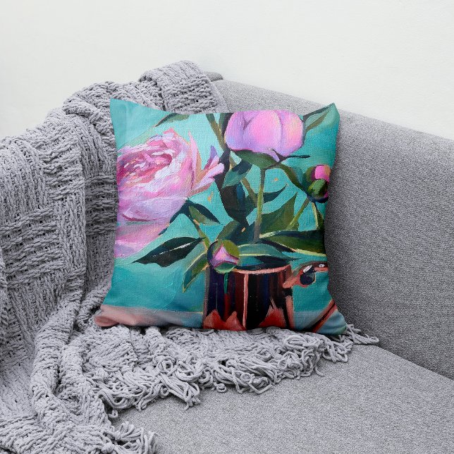Peonies Bouquet Kissen (Von Creator hochgeladen)