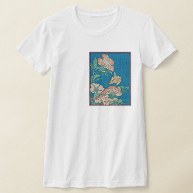 Peonies & Canary von Hokusai T - Shirt (Ablage )