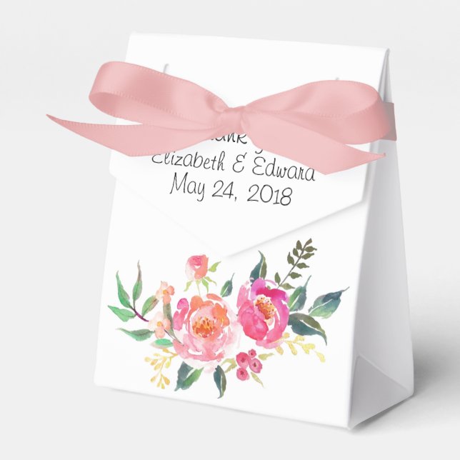 Peonies danke geschenkschachtel (Vorderseite)