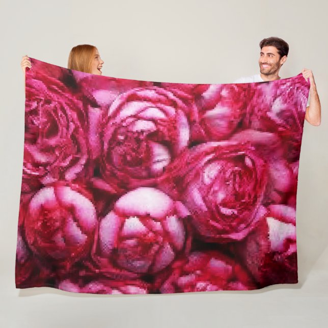 Peonies Fleecedecke (Beispiel)