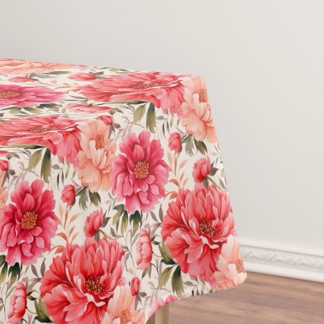 Peonies Floral Cotton Tableclout Tischdecke (Beispiel)