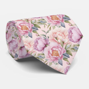 Peonies Floral Peony Blume Krawatte