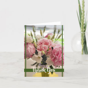 Peonies Floral Pink Danke Karte
